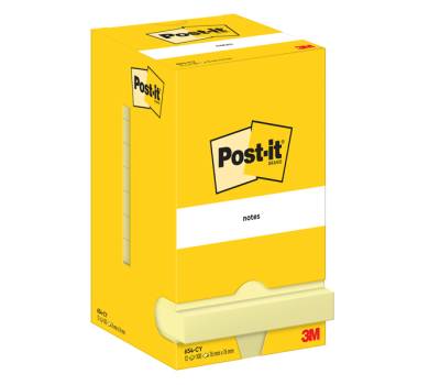 Blocco foglietti - 654 - 76 x 76 mm - giallo Canary - 100 fogli - conf. 12 pezzi - Post-it - 7100290160 - 3134375014021 - DMwebShop - 1