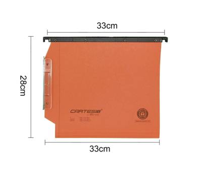 Cartella sospesa Cartesio - armadio - interasse 33 cm - fondo V - 33 x 28 cm - arancio - conf. 50 pezzi - Bertesi - 114FBETA-B2 - 8058983260890 - DMwebShop - 1