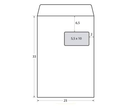 Busta a sacco bianca con finestra serie Self strip adesivo - 230 x 330 mm - 100 gr - conf. 500 pezzi - Blasetti - 639 - 8007758006393 - DMwebShop - 1