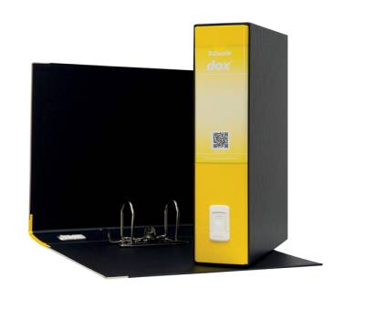 Registratore Dox 2 - dorso 8 cm - protocollo - 23 x 34 cm - giallo - Esselte - Dox - D26206 - 8004389087333 - DMwebShop - 1
