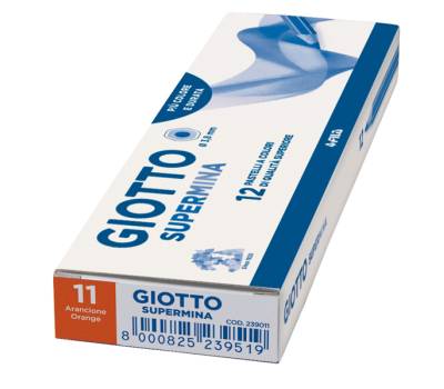 Pastello Supermina - mina 3,8 mm - arancione 11 - conf. 12 pezzi - Giotto - 23901100 - 8000825239113 - DMwebShop - 1