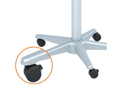 Lavagna portablocco Classic con ruote - 100 x 67,5 cm - bianco - Nobo - 1902386 - 5028252250177 - DMwebShop - 4