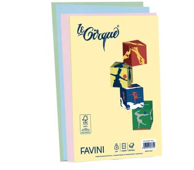 Carta Le Cirque - A4 - 80 gr - mix 4 colori pastello - conf. 200 fogli - Favini - A71X414 - 8007057627114 - DMwebShop - 1