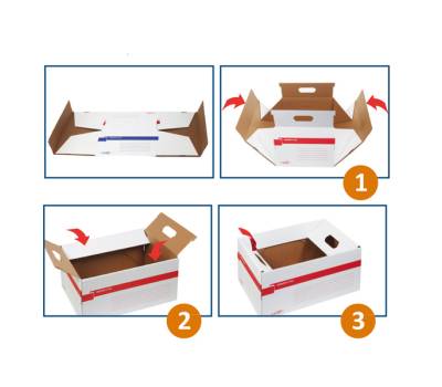 Scatola archivio Memory x File - con coperchio - dorso 27,5 cm - 37 x 27 x 52 cm - bianco - Sei Rota - 673200 - 8004972022406 - DMwebShop - 2