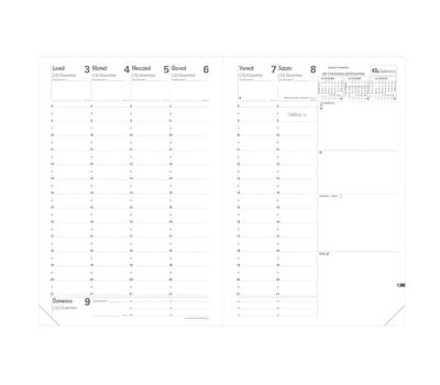 Agenda settimanale Ministro 2026 copertina Impala 16 x 24 cm nero - 2306 - 1