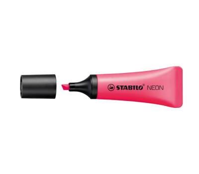 Evidenziatore Neon - punta a scalpello - tratto 2 - 5 mm - colore fucsia - conf. 10 pezzi - Stabilo - 72/56 - 4006381401166 - DMwebShop - 1