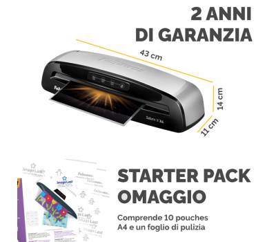 Plastificatrice Saturn 3I - A4 - a caldo - Fellowes - 5724801 - 43859679904 - DMwebShop - 5