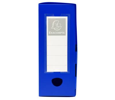 Scatola per archivio box - con bottone - 25 x 33 cm - dorso 10 cm - blu - Exacompta - 59932E - 3130630599326 - DMwebShop - 1