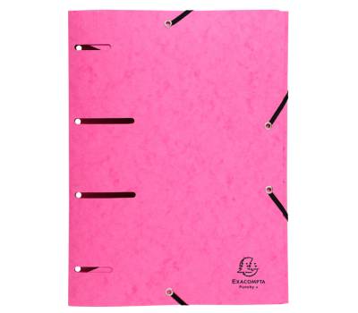 Cartellina 3 lembi forata - con elastico Punchy - cartoncino lustre - A4 - colori assortiti - conf. 25 pezzi - Exacompta - 447100E - 3130634471000 - DMwebShop - 2