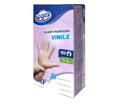 Guanti monouso - in vinile non talcato - tg. L - conf. 100 pezzi - Logex Professional - B8LX-3478V03 - 8003350550814 - DMwebShop - 1 Guanti monouso - in vinile non talcato - tg. L - conf. 100 pezzi - Logex Professional - B8LX-3478V03 - 8003350550814 - DMwebShop - 1