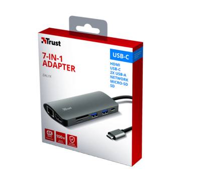 Adattatore multiporta Usb-C 7-in-1 Dalyx - Trust - 23775 - DMwebShop - 4