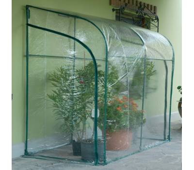 Serra Oleander a parete 200 x 100 x 215 cm acciaio verniciato PVC verde trasparente - 3821 - 1