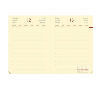 Agenda giornaliera Daily Pocket Prestige Silk 2026,8,5 x 13 cm nero - 2446 - 1