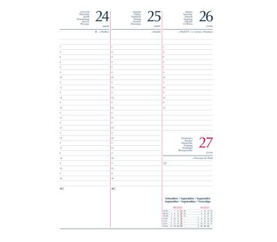 Agenda settimanale 2026 copertina in carta imbottita 17 x 24 cm nero - 3627 - 2