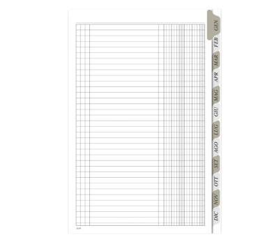 Registro Scadenzario spiralato Gennaio-Dicembre - 29,7x21 cm - 8 fogli - Data Ufficio - 2116A1243G - 8008842581246 - DMwebShop - 1