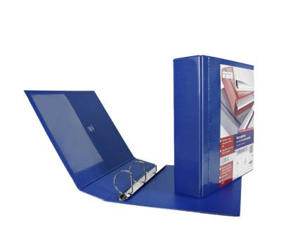 Raccoglitore personalizzabile Stelvio TI 4 anelli a D 25 mm dorso 4 cm 22 x 30 cm blu Sei Rota 36254637 - 4782 - 1