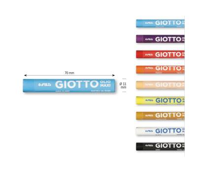 Pastelli a olio lunghezza 70 mm diametro11 mm colori assortiti Giotto F293400 - 7348 - 2