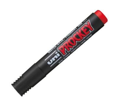 Marcatore Uni Prockey M122 - punta conica - 1,2 - 1,8 mm - rosso - Uni Mitsubishi - M 122 R - 4902778917138 - DMwebShop - 1