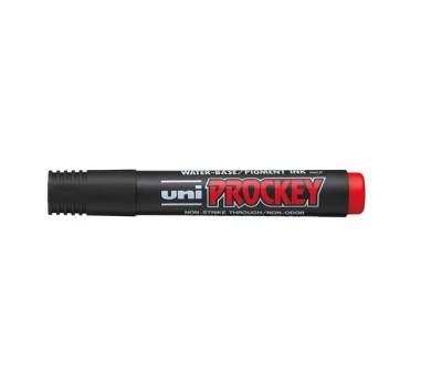 Marcatore Uni Prockey M126 - punta a scalpello da 1 - 5,7 mm - rosso - Uni Mitsubishi - M 126 R - 4902778917213 - DMwebShop - 1