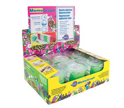 Nastro adesivo Memograph con dispenser - 50 mm x 10 mt - verde - conf. 6 pezzi - Eurocel - 021300632 - 8001814192570 - DMwebShop - 1