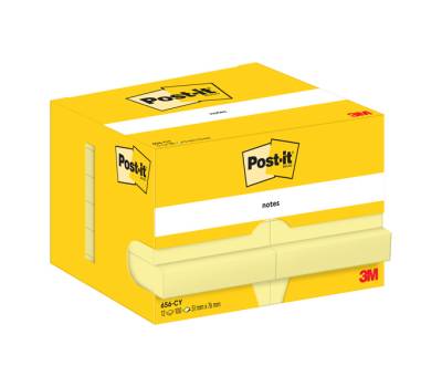Blocco foglietti - 656 - giallo Canary - 76 x 51 mm - 100 fogli - conf. 12 pezzi - Post-it - 7100290170 - 3134375014182 - DMwebShop - 1