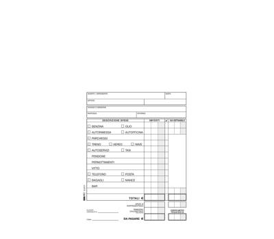 Blocco buste nota spese - 28 x 15 cm - conf. 25 buste - Edipro - E5777 - 8023328577704 - DMwebShop - 1