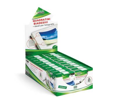 Quadratini biadesivi per foto - 10 mm x 11 mm - trasparente - conf. 600 pezzi - Lebez - A-630 - 8007509006306 - DMwebShop - 1 Quadratini biadesivi per foto - 10 mm x 11 mm - trasparente - conf. 600 pezzi - Lebez - A-630 - 8007509006306 - DMwebShop - 1