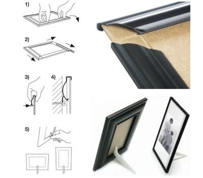 Cornice in PVC e crilex - A4 - nero - Methodo - K980101 - 8006449649956 - DMwebShop - 1