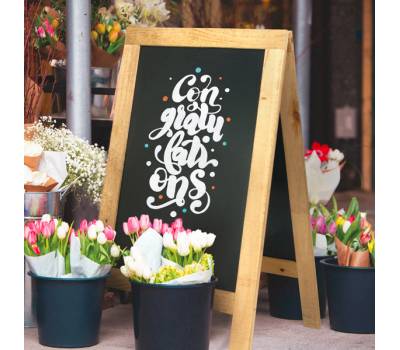 Lavagna Sandwich Nature - legno naturale - 131 x 72,7 x 72 cm - Securit - SBS-N-135 - 8717624245251 - DMwebShop - 1