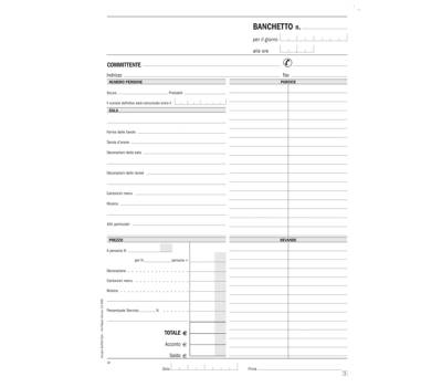 Blocco preventivi e ordinativi per banchetti - 50-50 copie autoautoricalcanti - formato 29,7 x 21,5 cm - Data Ufficio - DU1670C0000 - 8008842585534 - DMwebShop - 1