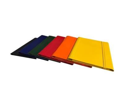 Cartella con elastico piatto dorso variabile arancio - 7683 - 1