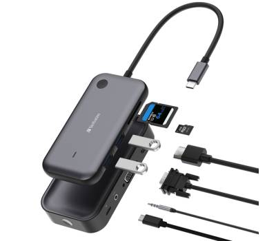 Share My Screen 1080p USB-C Wireless Display Adapter con Hub WDA-01 - Verbatim - 32146 - 23942321460 - DMwebShop - 1