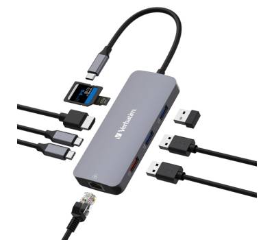 USB-C Pro Multiport Hub 9 Port CMH-09 - Verbatim - 32152 - 23942321521 - DMwebShop - 1