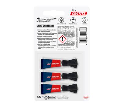 Colla Super Attak - 1 gr - trasparente - conf. 3 pezzi - Loctite - 2631597 - 8004630919673 - DMwebShop - 1 Colla Super Attak - 1 gr - trasparente - conf. 3 pezzi - Loctite - 2631597 - 8004630919673 - DMwebShop - 1