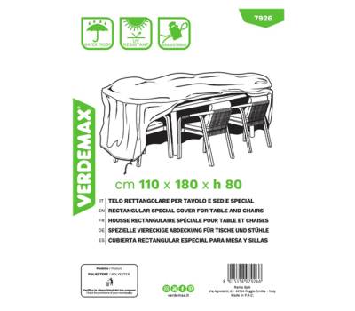 Telo di copertura Special - per tavolo e sedie - 110 x 180 x 80 cm - PU - conf. 3 pezzi - Verdemax - 7926 - 8015358079266 - DMwebShop - 1