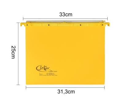 Cartella sospesa Joker cassetto interasse 33 cm fondo V 31,3 x 25 cm giallo - 8656 - 1