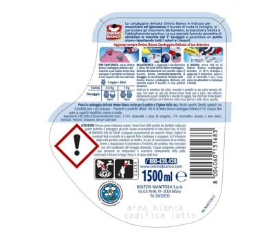 Candeggina delicata blu ocean - 2 lt - Omino Bianco - M92612 - 8003650019776 - DMwebShop - 1