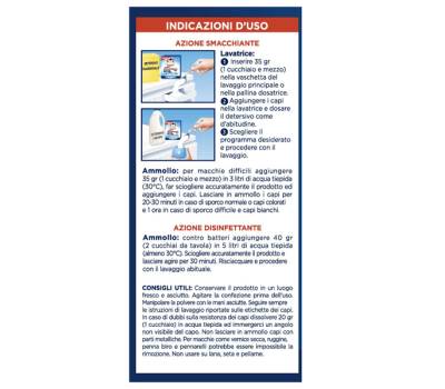 Additivo Omino Bianco disinfettante per tessuti - 450 gr - Omino Bianco - M92341 - 8004060010759 - DMwebShop - 2 Additivo Omino Bianco disinfettante per tessuti - 450 gr - Omino Bianco - M92341 - 8004060010759 - DMwebShop - 2