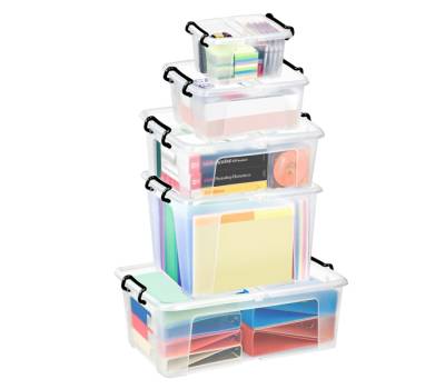 Contenitore multiuso Strata con coperchio 28,5x22,5x17,5 cm 6 lt PPL trasparente - 8476 - 1