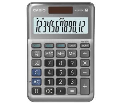 Casio Calcolatrice da tavolo MS-120FM - 12 cifre - grigio - Casio - MS-120FM-WA-EP - 4549526615436 - DMwebShop - 1