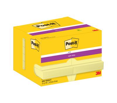 Blocco foglietti Super Sticky - giallo Canary - 47,6 x 76 mm - 90 fogli - conf. 12 pezzi - Post-it - 7100290169 - 4064035065768 - DMwebShop - 1