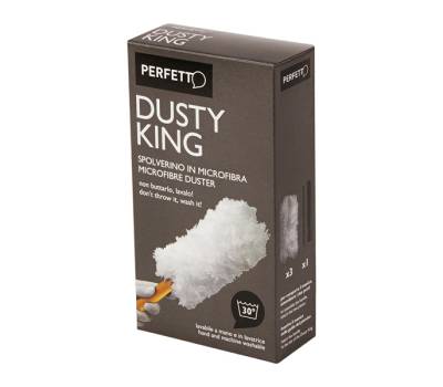 Spolverino Dusty King - microfibra - 3 ricambi inclusi - bianco-nero - Perfetto - 0065E - 8000957006553 - DMwebShop - 1
