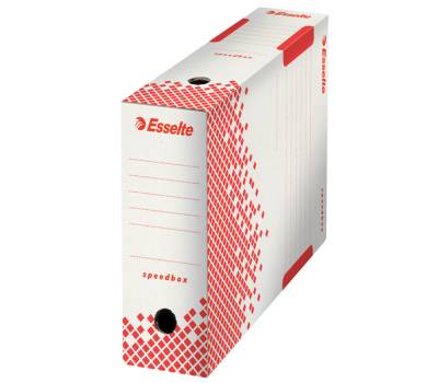Scatola archivio Speedbox - dorso 8 cm - 35 x 25 cm - bianco e rosso - conf. 25 pezzi - Esselte - 623985 - 4049793028026 - DMwebShop - 1 Scatola archivio Speedbox - dorso 8 cm - 35 x 25 cm - bianco e rosso - conf. 25 pezzi - Esselte - 623985 - 4049793028026 - DMwebShop - 1