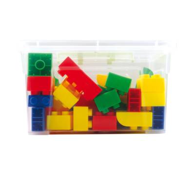 Mattoncini Midi da costruzione - in ABS - colori assortiti - bauletto da 70 pezzi - Cwr - 12353/1 - 8004957123531 - DMwebShop - 1
