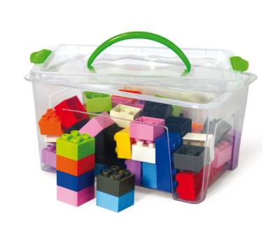 Mattoncini Midi da costruzione - in ABS - colori assortiti - bauletto da 70 pezzi - Cwr - 12353/1 - 8004957123531 - DMwebShop - 2