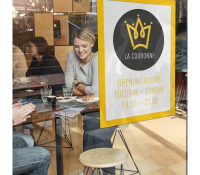 Cornice espositiva Duraframe A4,21 x 29,7 cm giallo - 11927 - 2