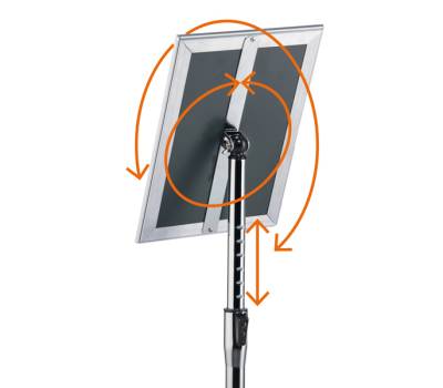 Espositore con cornice a scatto alluminio da pavimento A4 - 11914 - 2