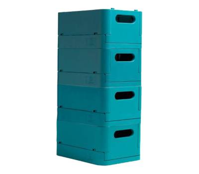 Scatola pieghevole The Smart Case midi Skandi 27,6 x 18,8 x 12 cm blu pacifico - 9972 - 3