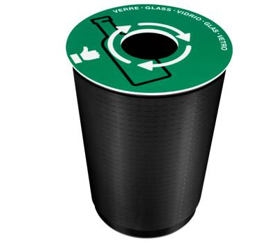 Coperchio raccolta vetro per cestino 133R diametro 38 cm PVC verde Cep - 9994 - 1