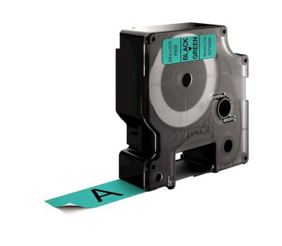 Nastro D1 standard 458090,19 mm x 7 mt PL nero verde - 10926 - 1